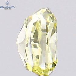0.21 CT Cushion Shape Natural Loose Diamond Yellow Color VS1 Clarity (3.47 MM)
