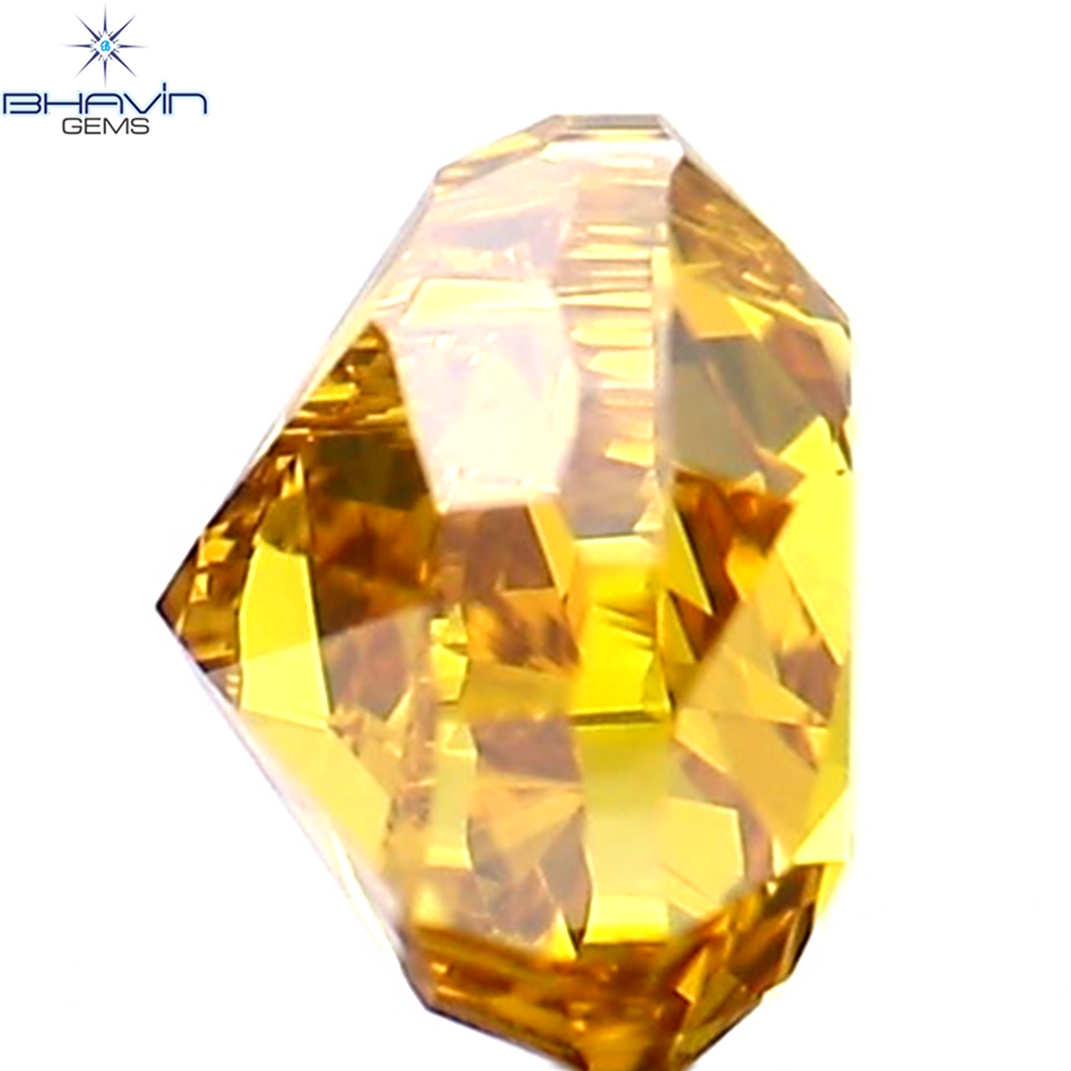 0.29 CT Natural Heart Diamond Enhanced Orange Color Clarity VS1 (3.88 MM)