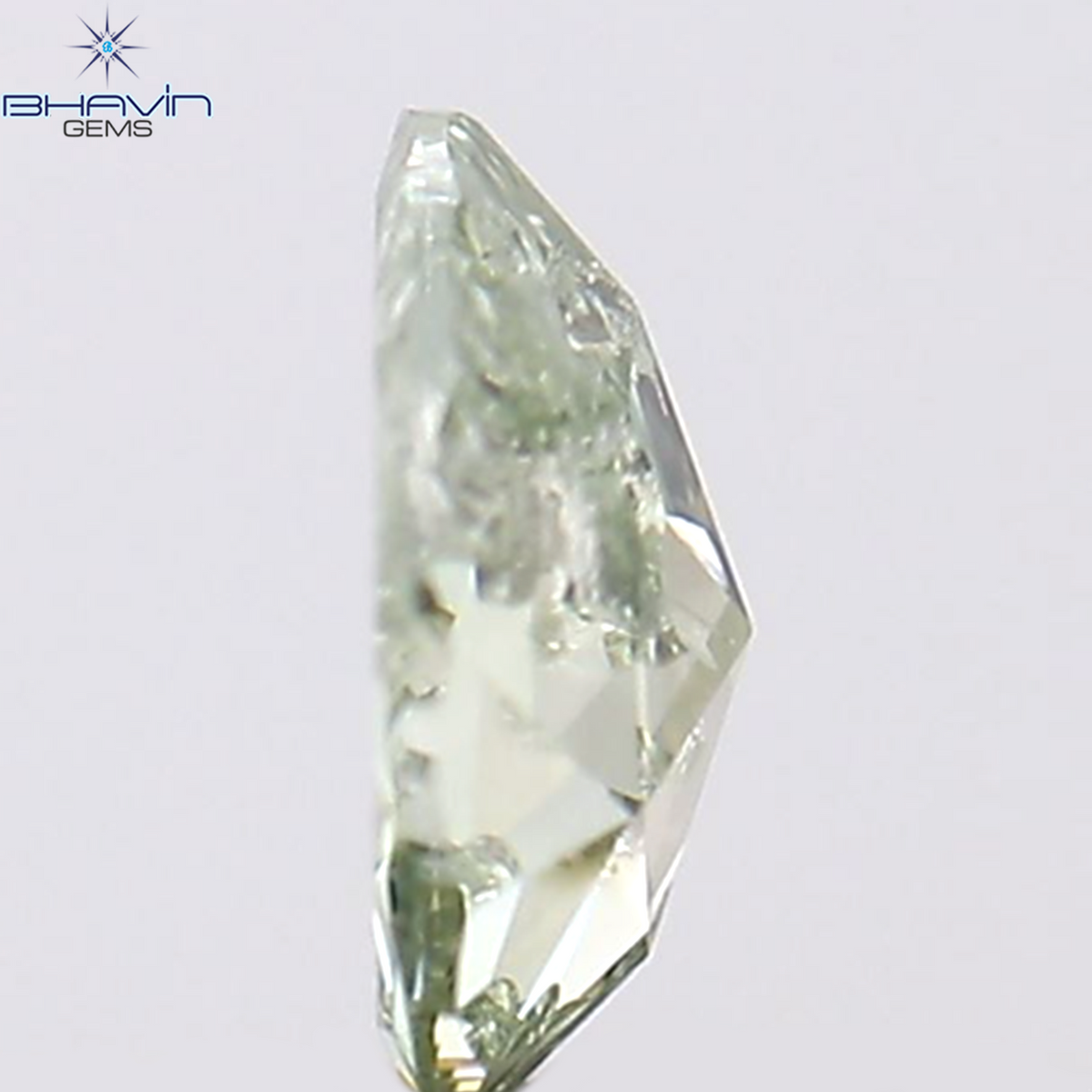 0.22 CT Natural Round Rose Cut Diamond Enhanced Bluish Green Color Clarity I2 (4.29 MM)