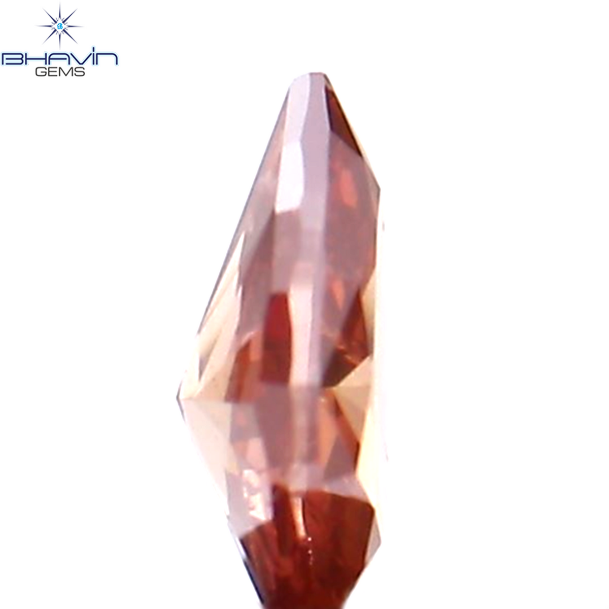 0.11 CT Natural Pear Diamond Enhanced Pink Color Clarity SI1 (4.17 MM)