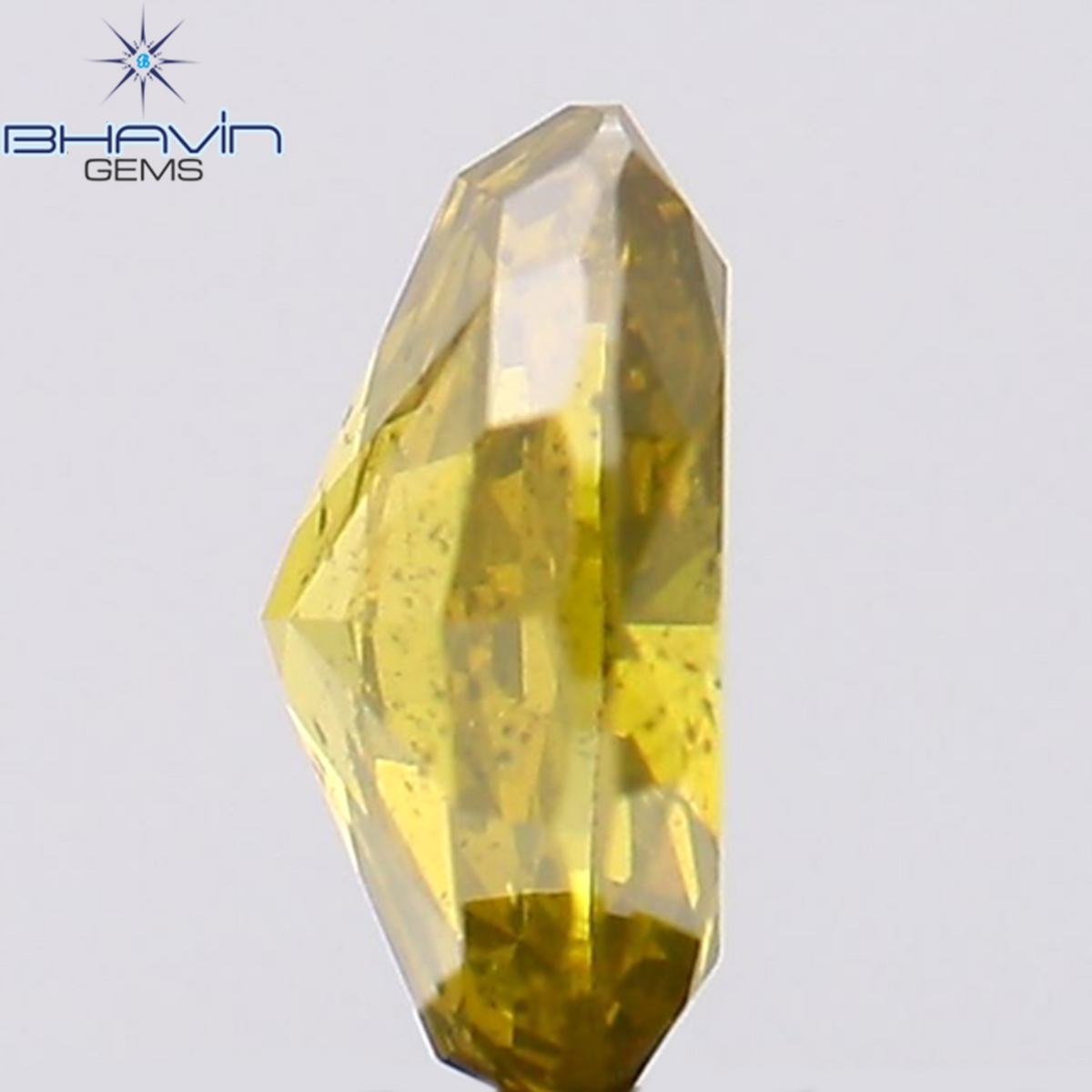 0.41 CT Natural Oval Diamond Enhanced Yellow Color Clarity SI2 (5.17 MM)
