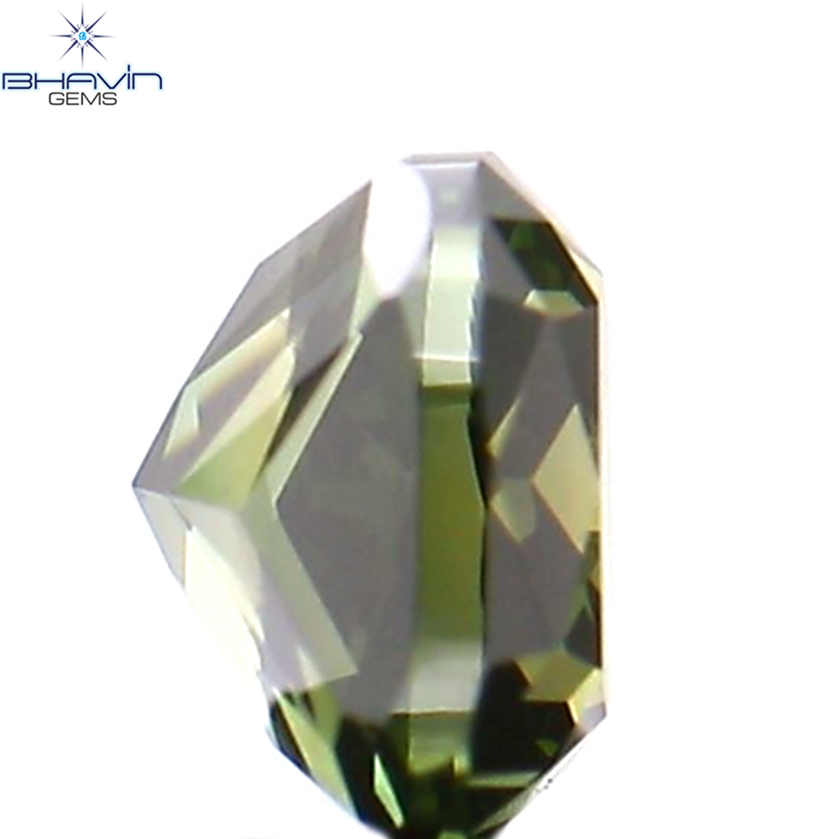 0.23 CT クッション シェイプ ナチュラル ルース ダイヤモンド 強化グリーン カラー VS1 クラリティ (3.40 MM)