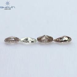 0.54 CT/5 ピース ミックス シェイプ ナチュラル ダイヤモンド ミックス カラー SI2 クラリティ (2.70 MM)