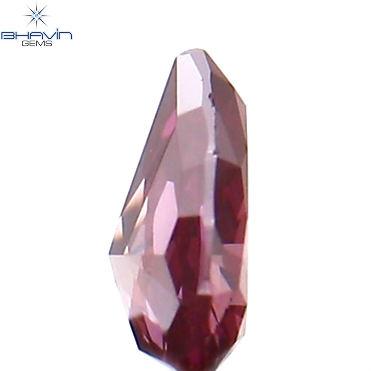 0.08 CT Natural Pear Diamond Enhanced Pink Color Clarity VS2 (3.35 MM)