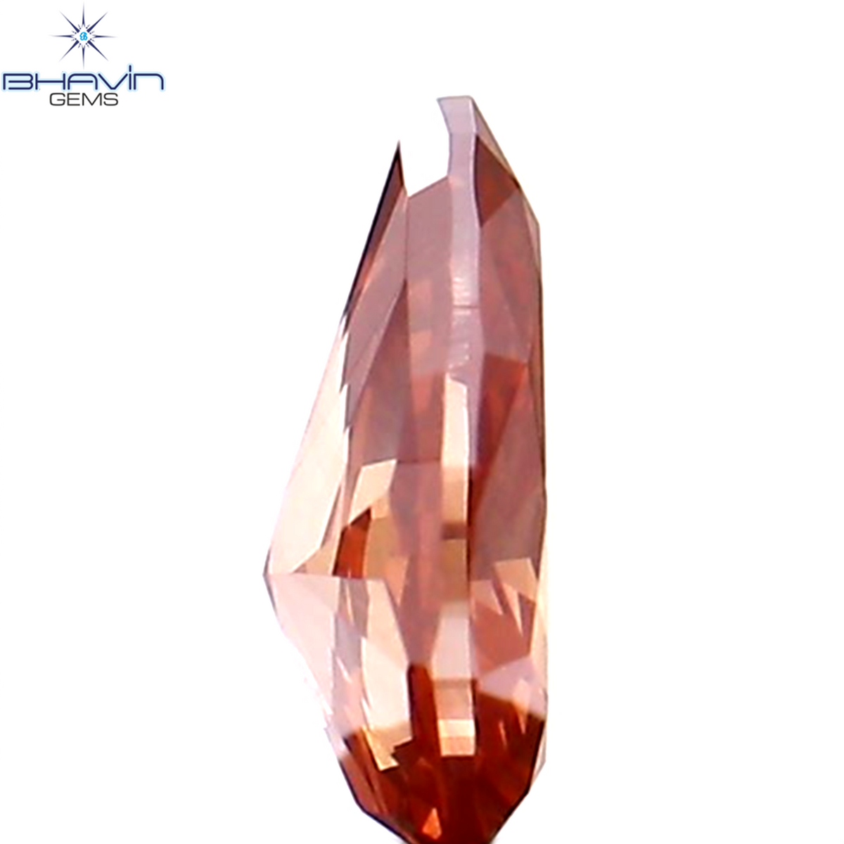 0.18 CT Natural Pear Diamond Enhanced Pink Color Clarity SI1 (4.76 MM)