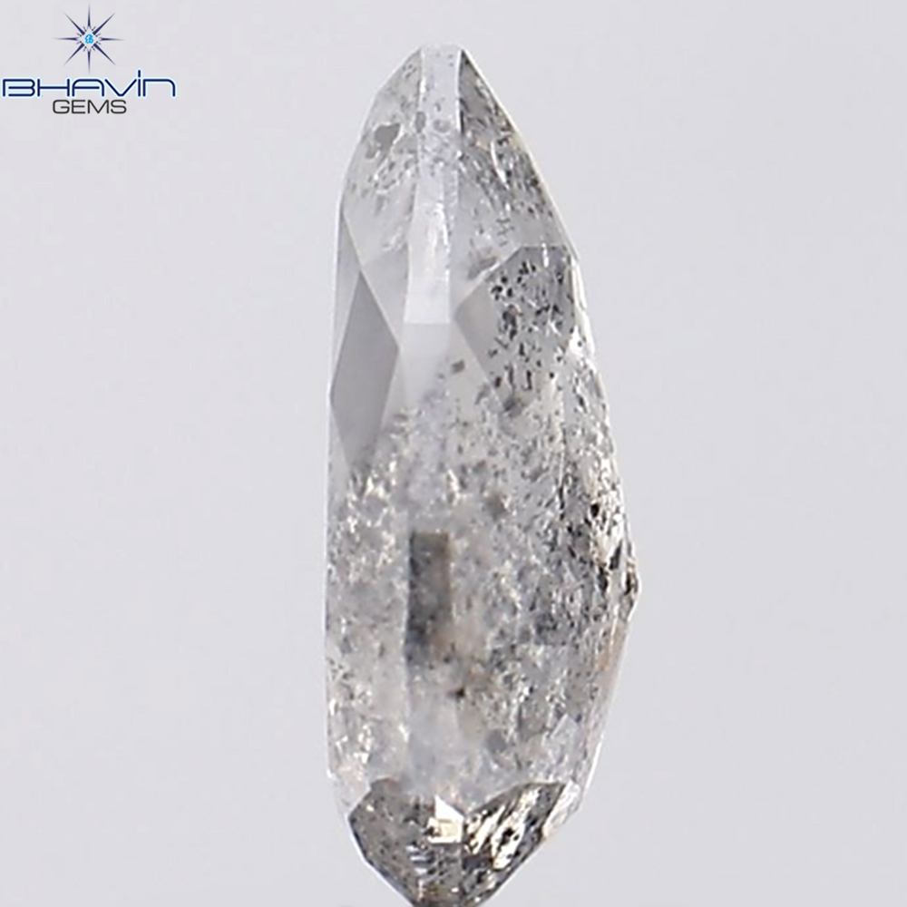 1.13 CT Pear Shape Natural Loose Diamond Salt And Pepper Color I3 Clarity (8.60 MM)