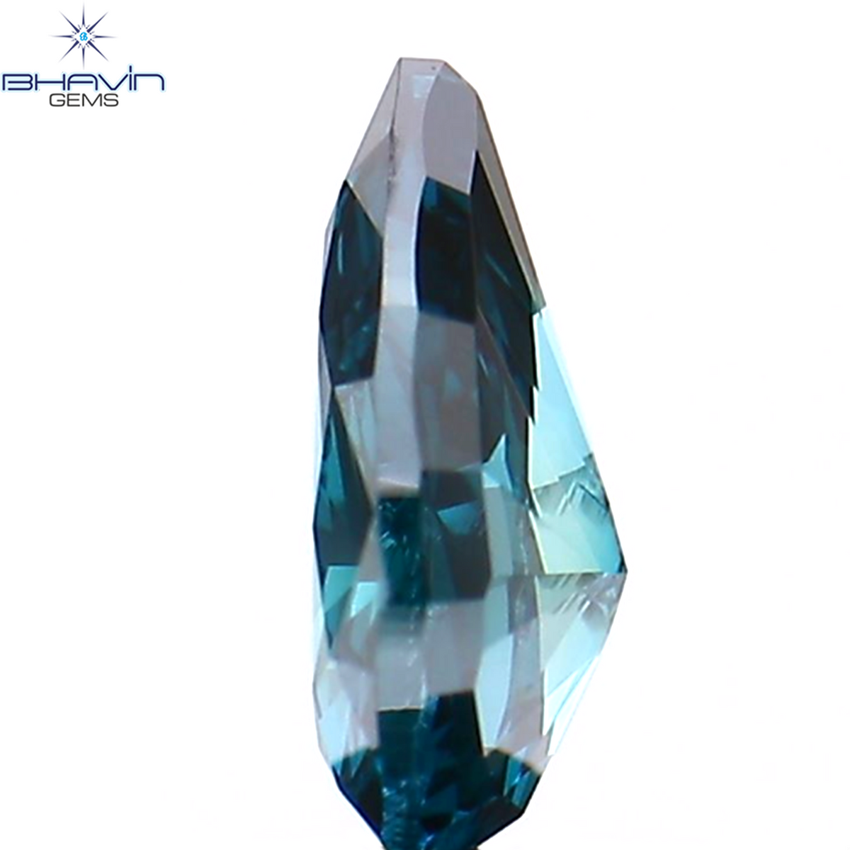 0.35 CT Natural Pear Diamond Enhanced Blue Color Clarity VS2 (5.95 MM)