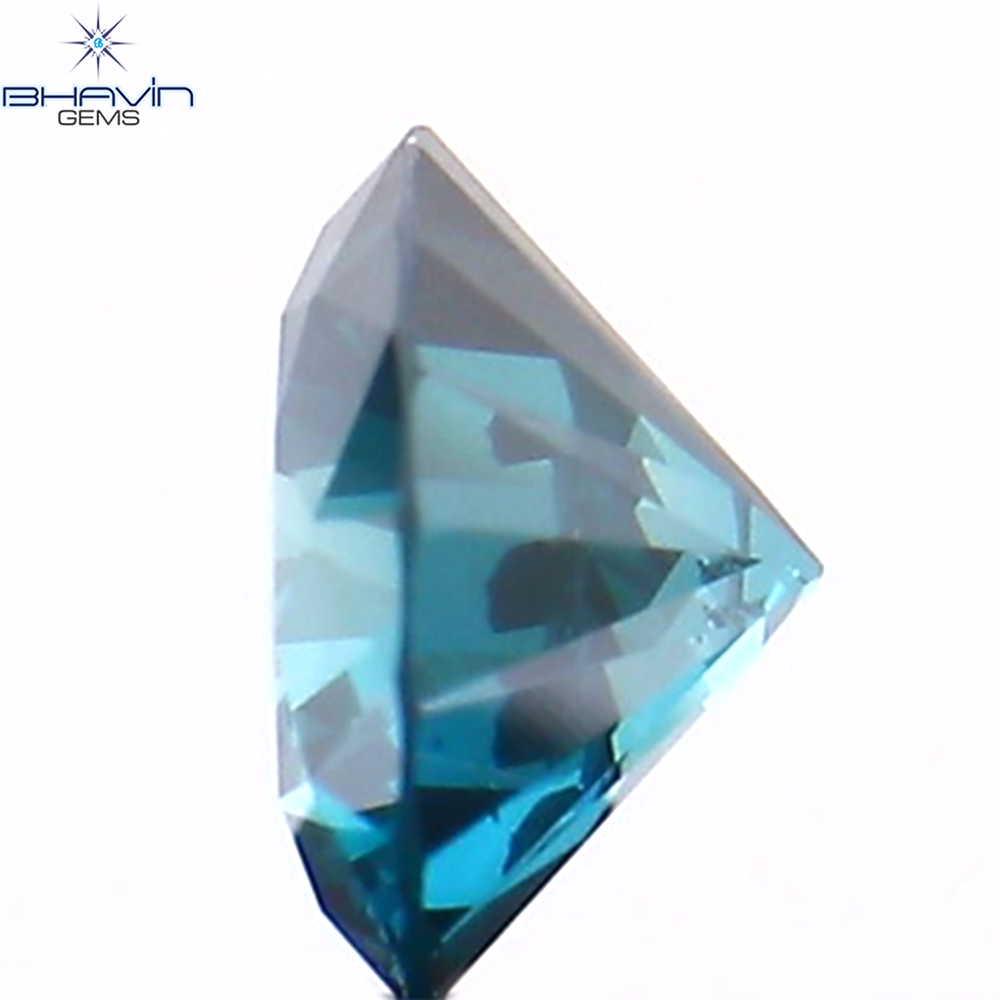 0.24 CT Natural Round Diamond Enhanced Blue Color Clarity SI1 (4.00 MM)