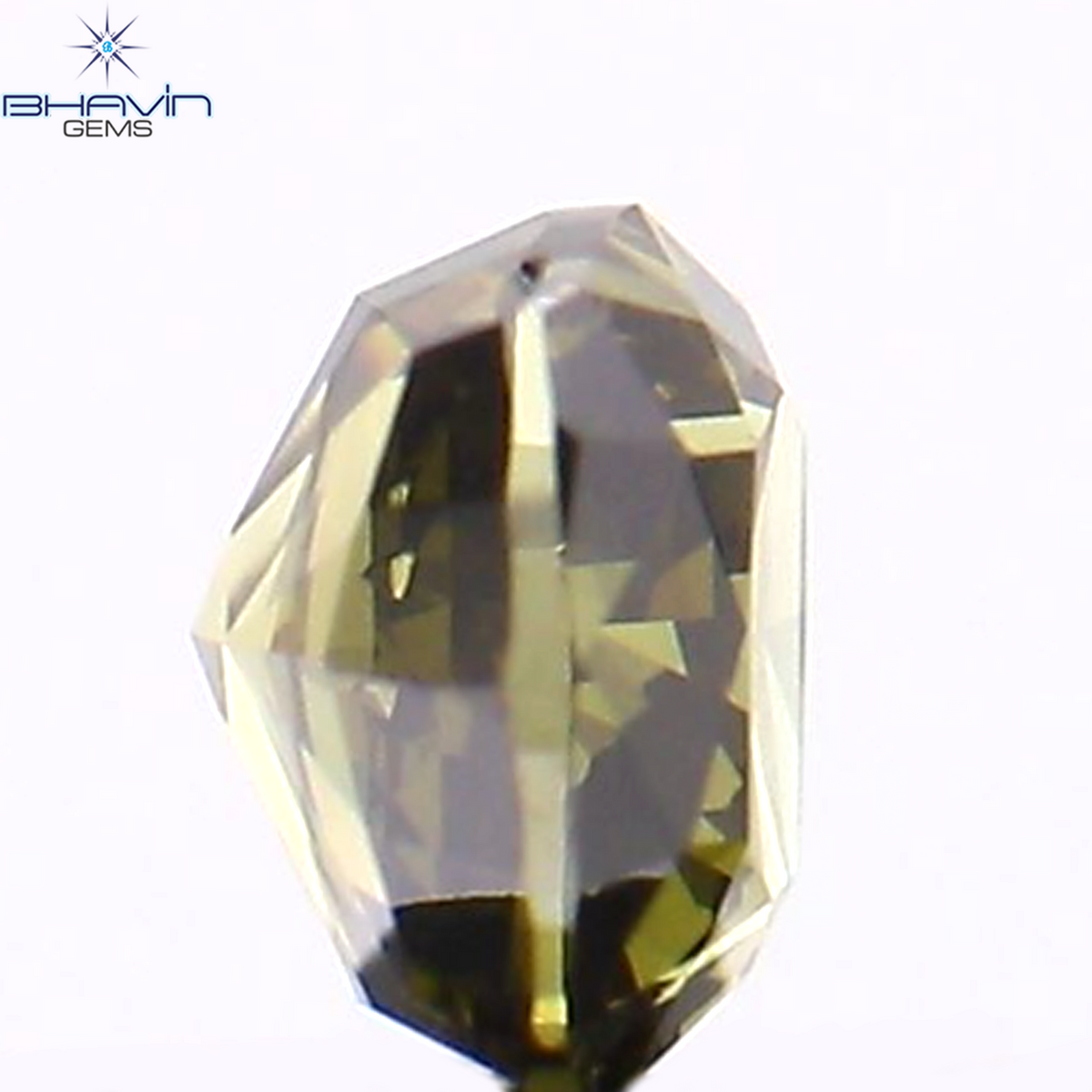 0.20 CT クッション シェイプ ナチュラル ルース ダイヤモンド グリーン カラー VS1 クラリティ (3.38 MM)