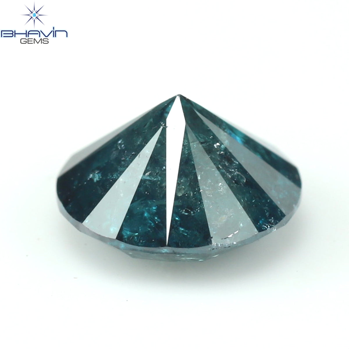 0.74 CT Natural Round Diamond Enhanced Blue Color Clarity I3 (5.76 MM)
