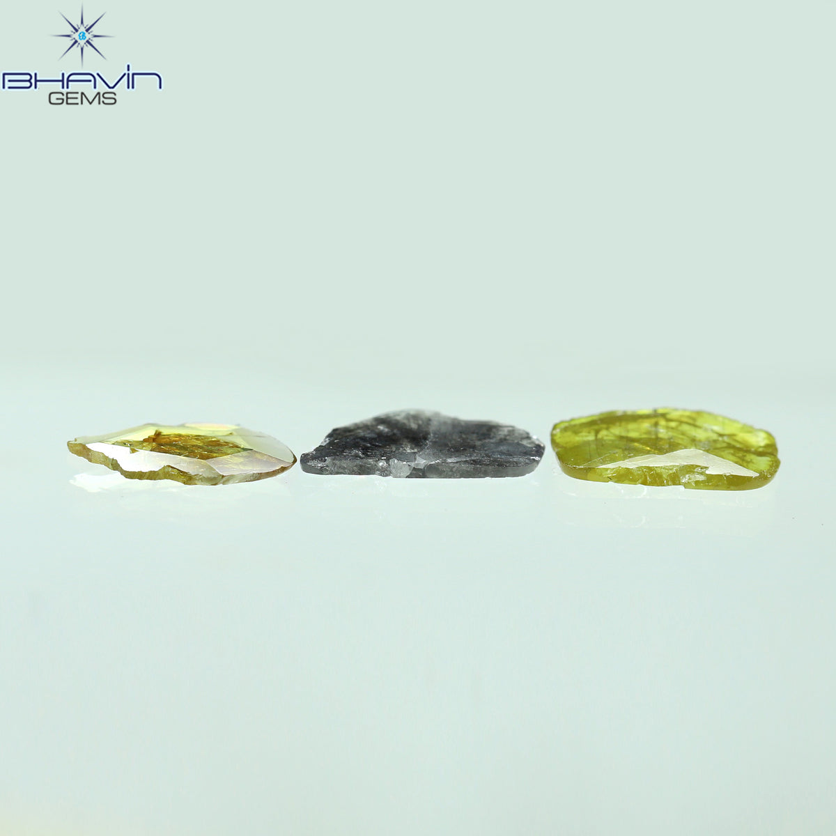 1.16 CT/3 Pcs Natural Rosecut Polki Diamond Fancy Color Clarity I3 (8.92 MM)