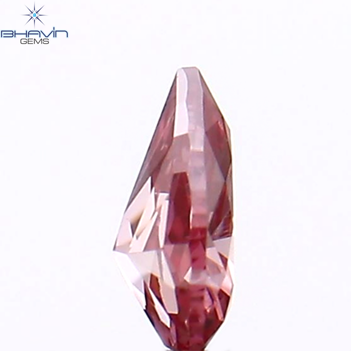 0.07 CT Natural Pear Diamond Enhanced Pink Color Clarity VS1 (3.40 MM)