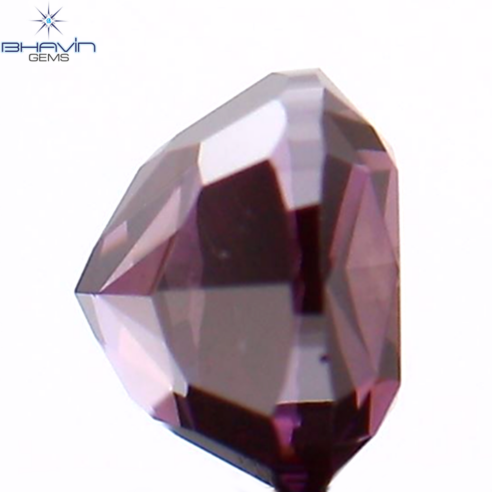0.26 CT クッション シェイプ ナチュラル ルース ダイヤモンド 強化ピンク色 VS1 クラリティ (3.45 MM)