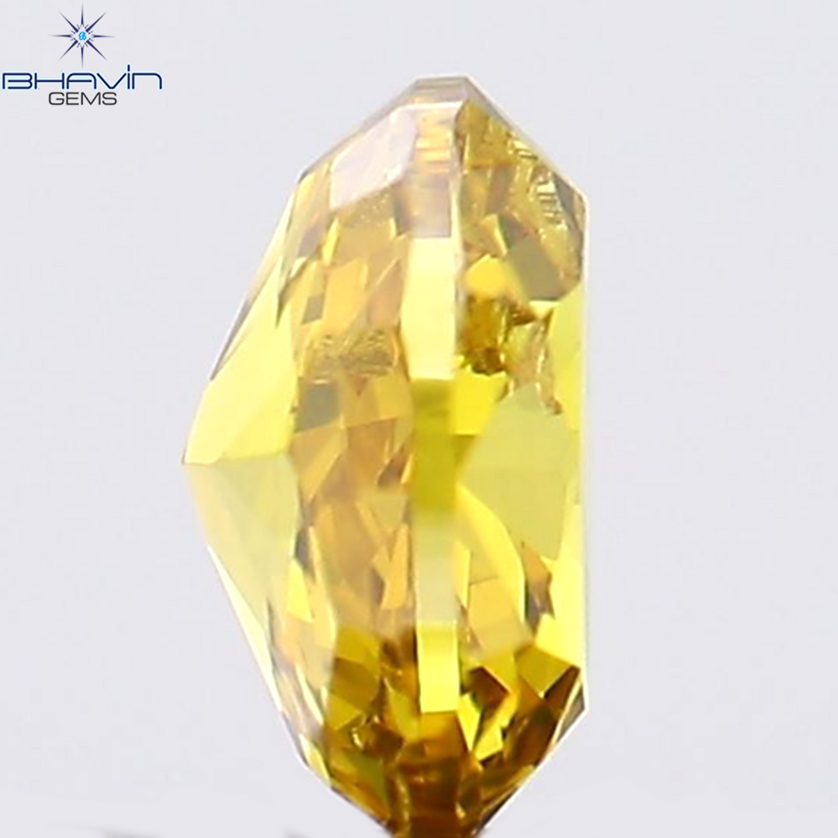 0.19 CT Natural Oval Diamond Enhanced Orange Color Clarity VS2 (3.85 MM)