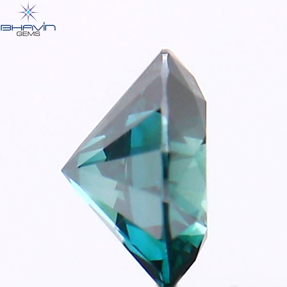 0.28 CT Natural Round Diamond Enhanced Blue Color Clarity SI1 (4.18 MM)