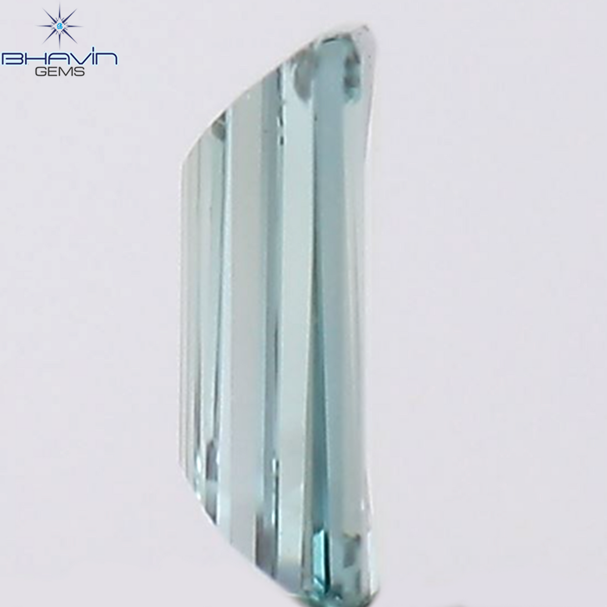 0.08 CT Natural Baguette Diamond Enhanced Blue Color Clarity VS1 (3.35 MM)