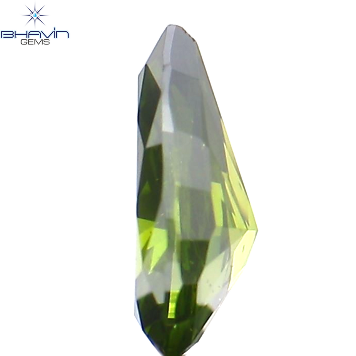 0.08 CT ペアシェイプ ナチュラル ダイヤモンド 強化グリーン カラー VS1 クラリティ (4.05 MM)