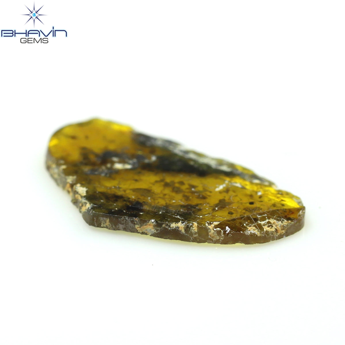 1.43 CT ハート スライス シェイプ ナチュラル ダイヤモンド イエロー カラー I3 クラリティ (14.08 MM)