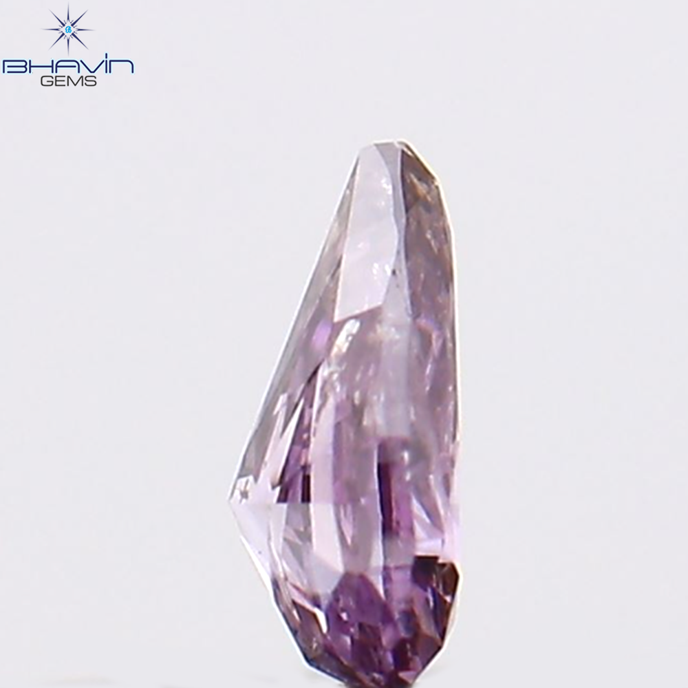 0.09 CT ペアシェイプ ナチュラル ダイヤモンド ピンク色 SI2 クラリティ (3.51 MM)