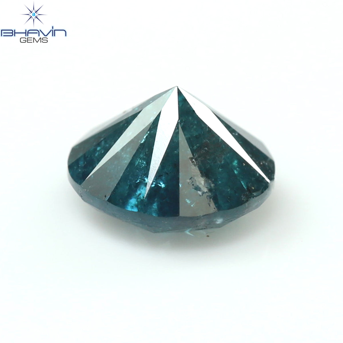 0.73 CT Natural Round Diamond Enhanced Blue Color Clarity I3 (5.55 MM)