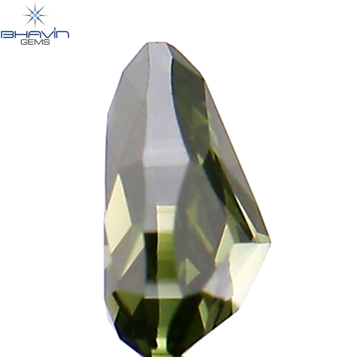 0.17 CT Natural Pear Diamond Enhanced Green Color Clarity VS2 (3.89 MM)