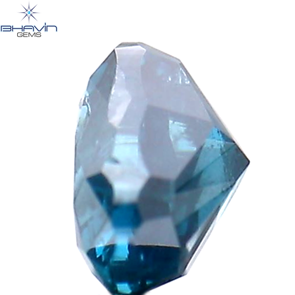 0.27 CT Natural Heart Diamond Enhanced Blue Color Clarity I3 (4.15 MM)