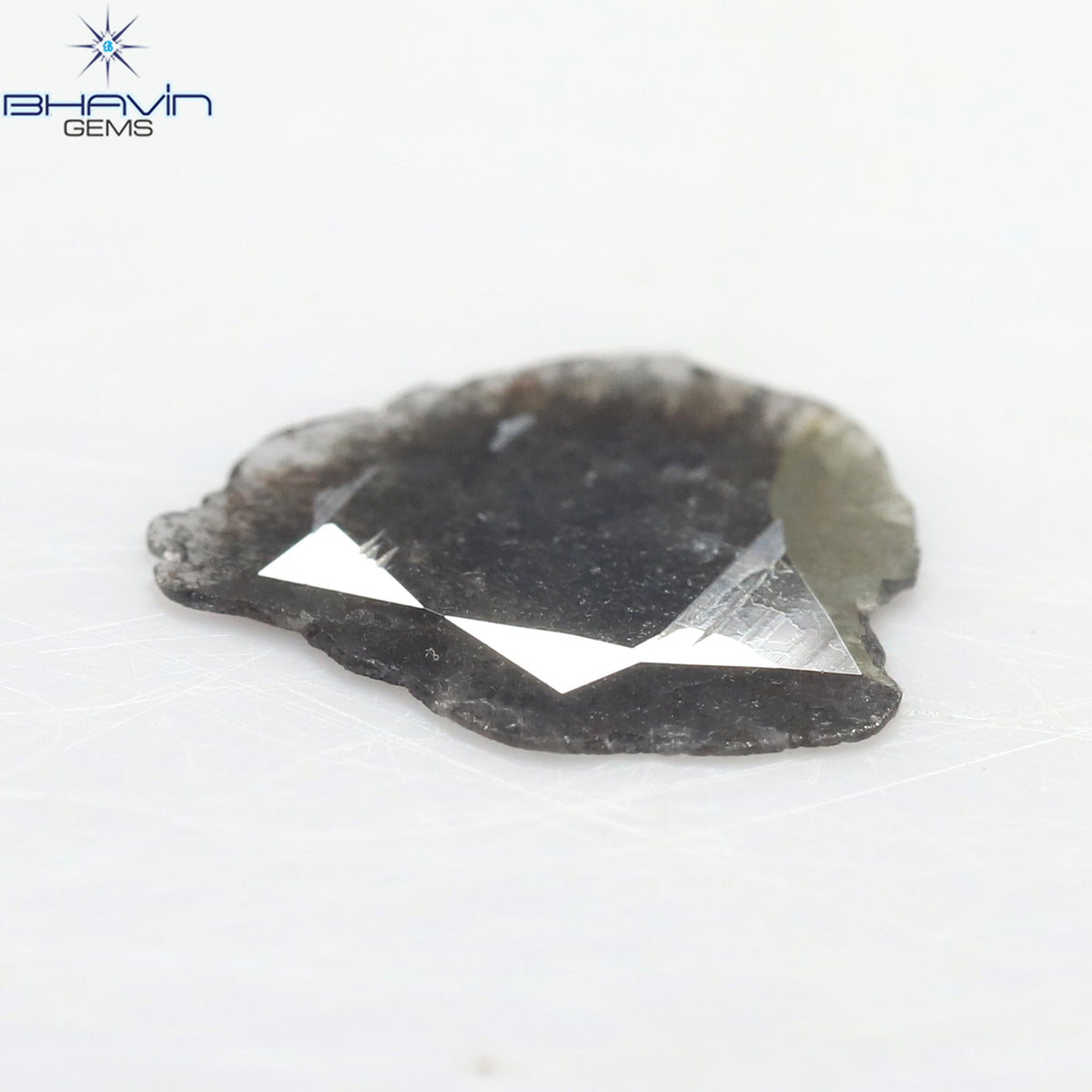 0.69 CT Slice Natural Diamond Salt And Papper Color Clarity I3 (10.73 MM)