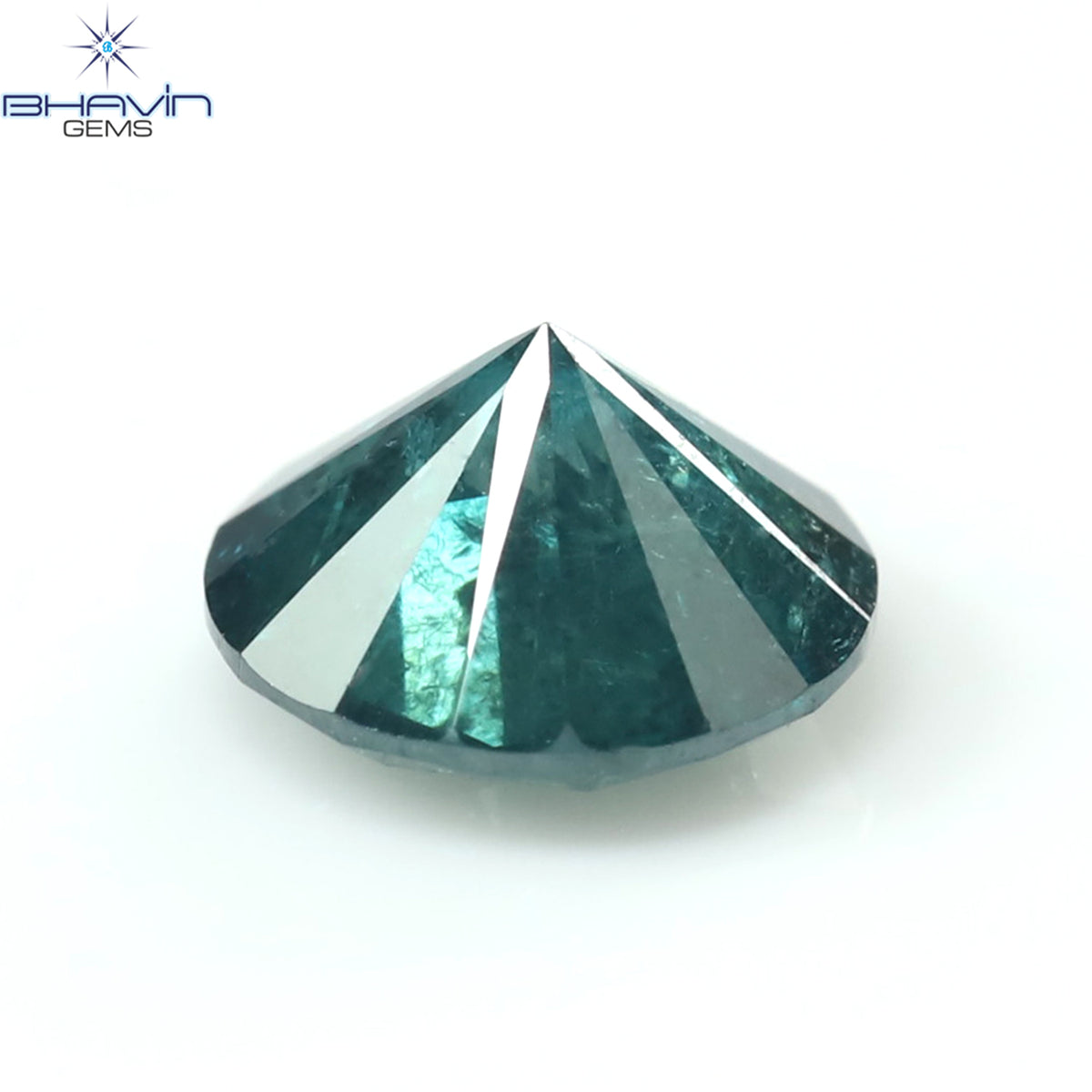 0.70 CT Natural Round Diamond Enhanced Blue Color Clarity I3 (5.67 MM)