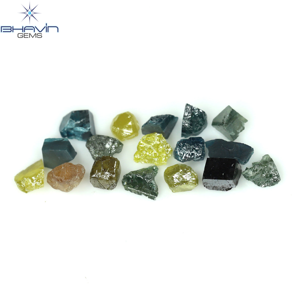 9.48 CT/46 Pcs Natural Rough Diamond Enhanced Mix Fancy Color Clarity I3 (3.11 MM)