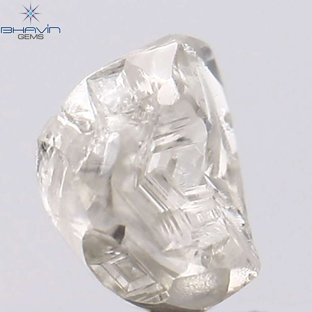 0.69 CT Rough Shape Natural Diamond White Color VS2 Clarity (5.47 MM)