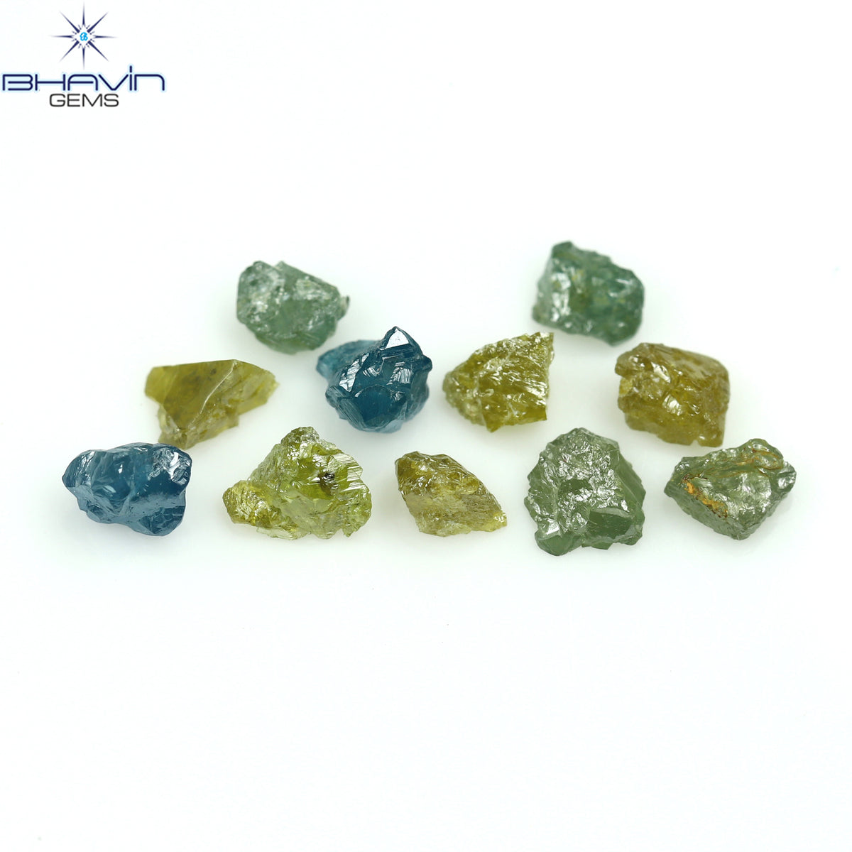 1.47 CT/11 Pcs Natural Rough Diamond Enhanced Mix Fancy Color Clarity I3 (4.30 MM)