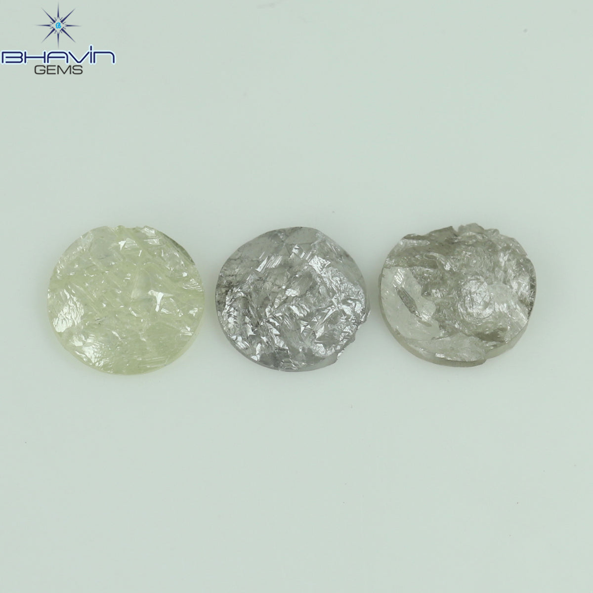 0.50 CT/3 Pcs Natural Uncut Diamond White Color Clarity I3 (4.70 MM)