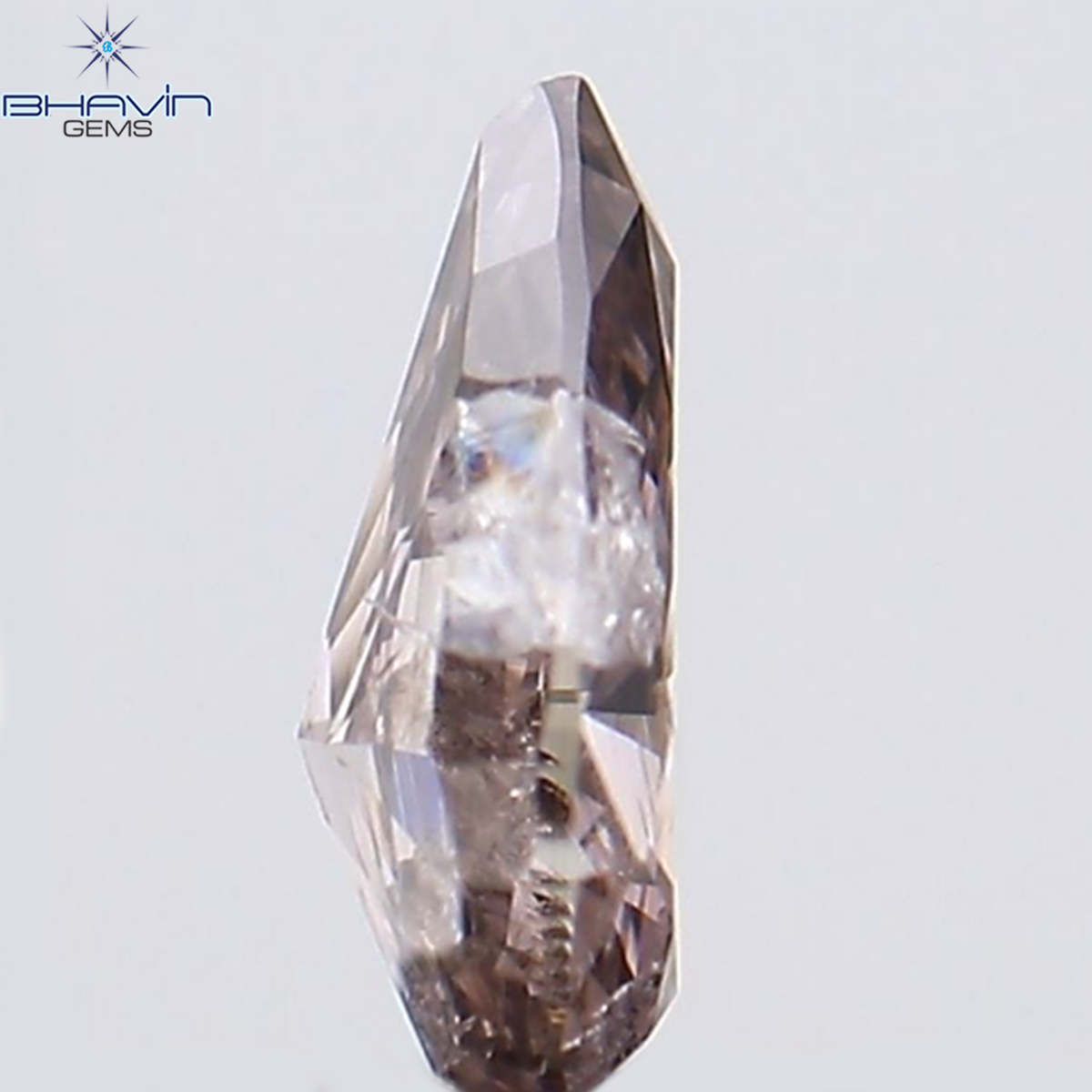 0.12 CT ペアシェイプ ナチュラル ダイヤモンド ピンク色 SI2 クラリティ (3.99 MM)