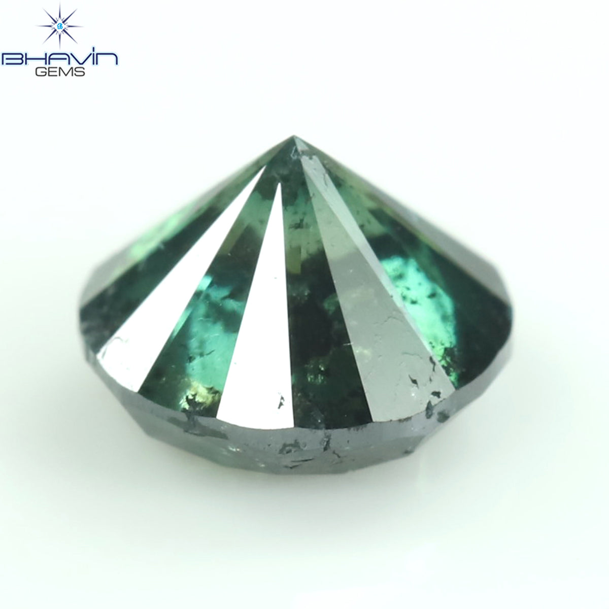 0.85 CT Natural Round Diamond Enhanced Blue Color Clarity I3 (5.67 MM)