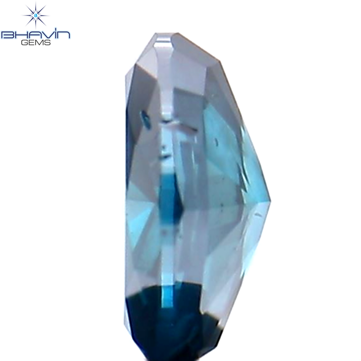 0.28 CT Natural Oval Diamond Enhanced Blue Color Clarity SI1 (4.63 MM)