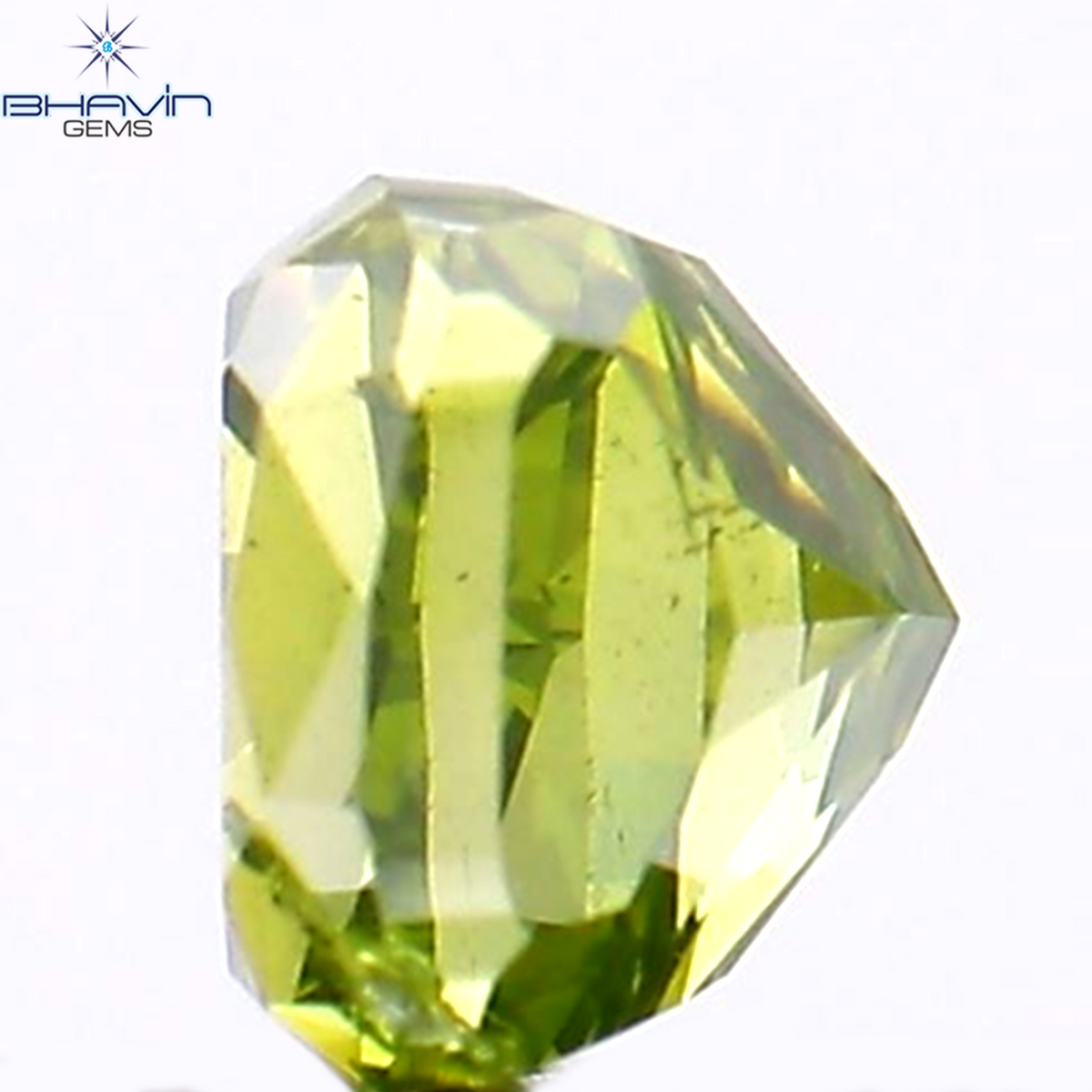 0.25 CT クッション シェイプ ナチュラル ルース ダイヤモンド エンハンスト グリーン カラー SI1 クラリティ (3.23 MM)