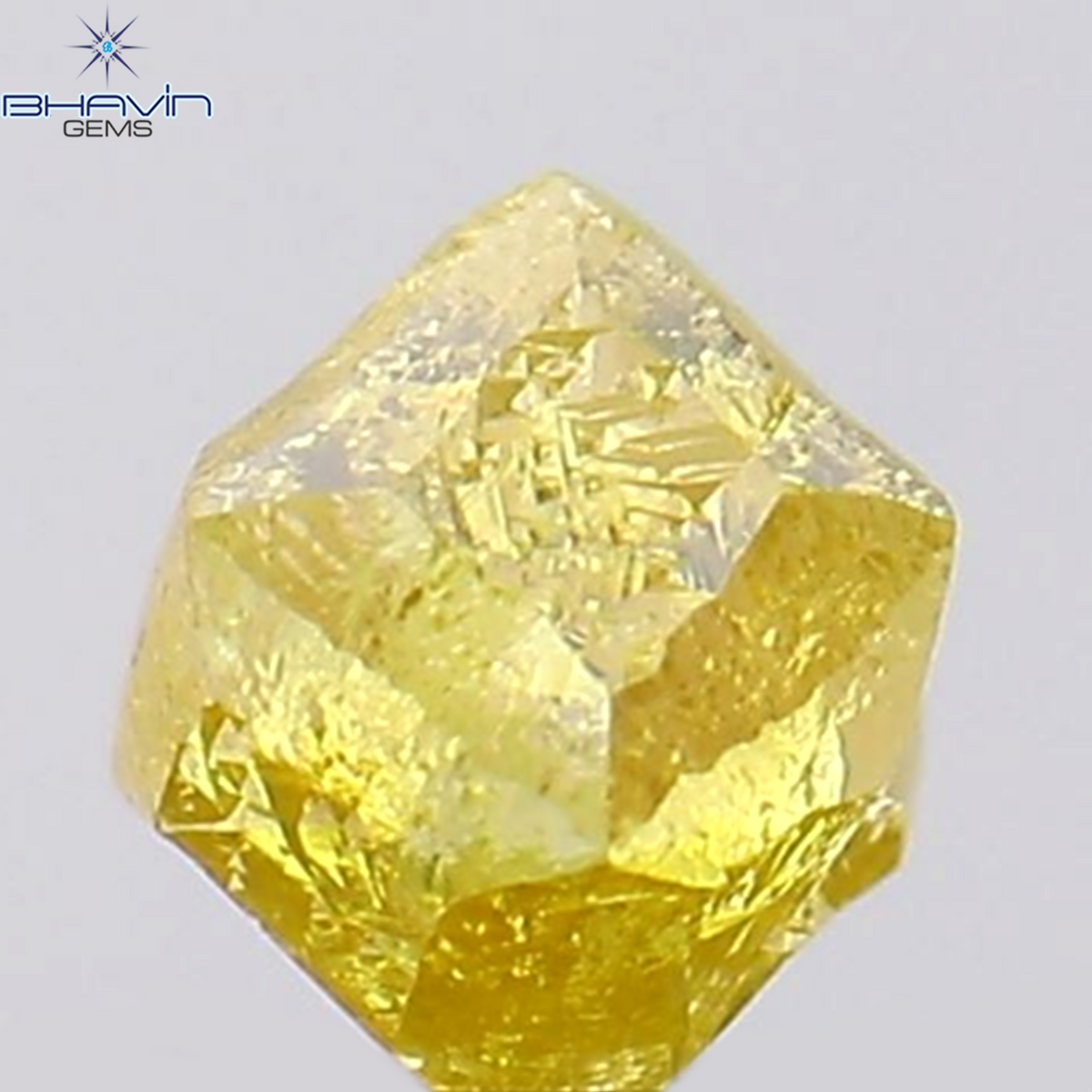 0.19 CT Natural Rough Diamond Vivid Yellow Color Clarity VS1 (2.51 MM)