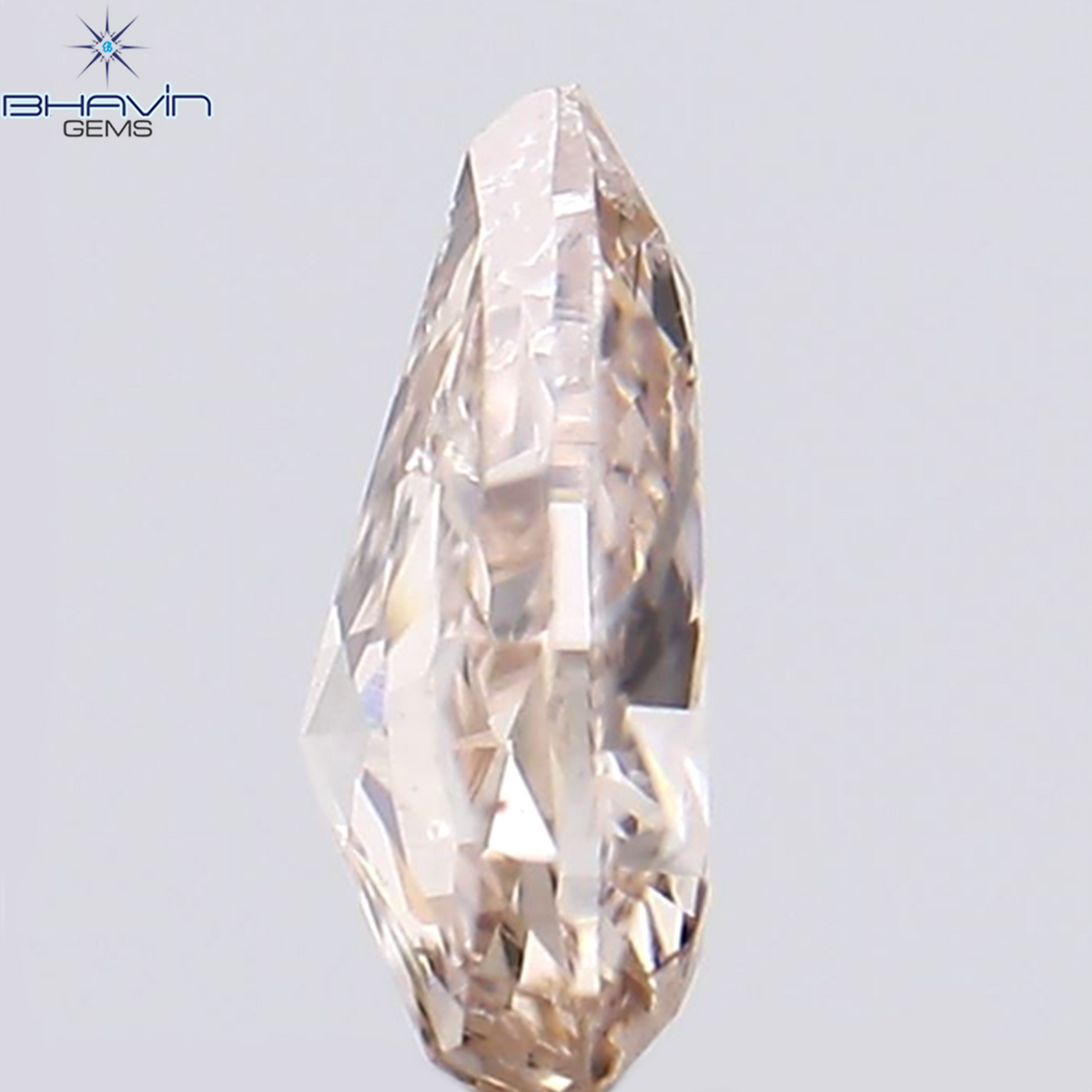 0.12 CT ペアシェイプ ナチュラル ダイヤモンド ピンク色 SI2 クラリティ (3.99 MM)