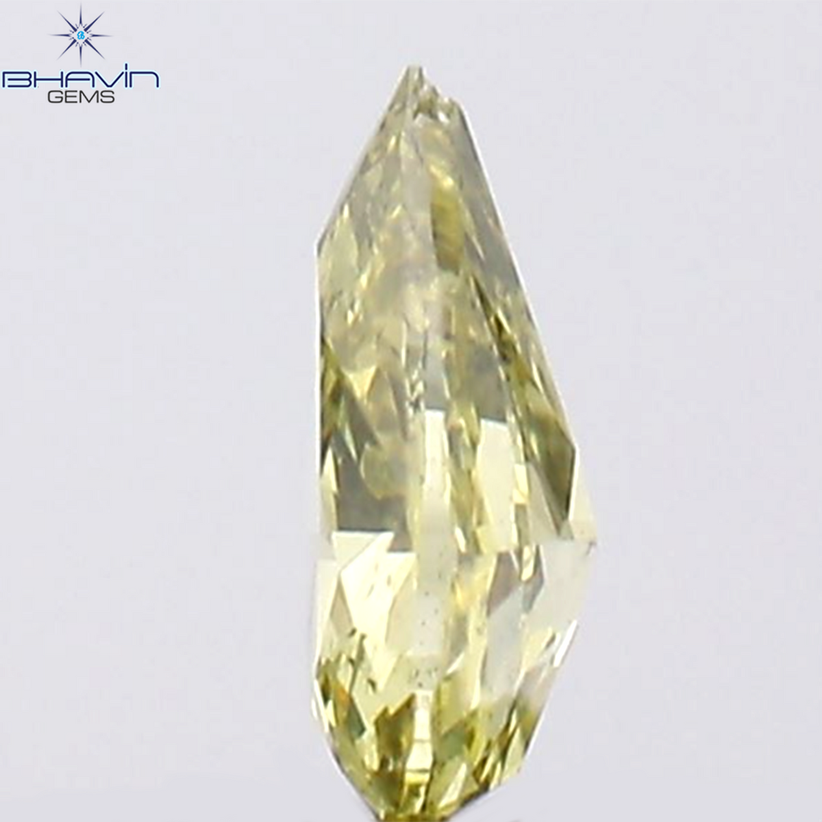 0.29 CT ペアシェイプ ナチュラル ダイヤモンド グリーン (カメレオン) カラー VS1 クラリティ (5.89 MM)