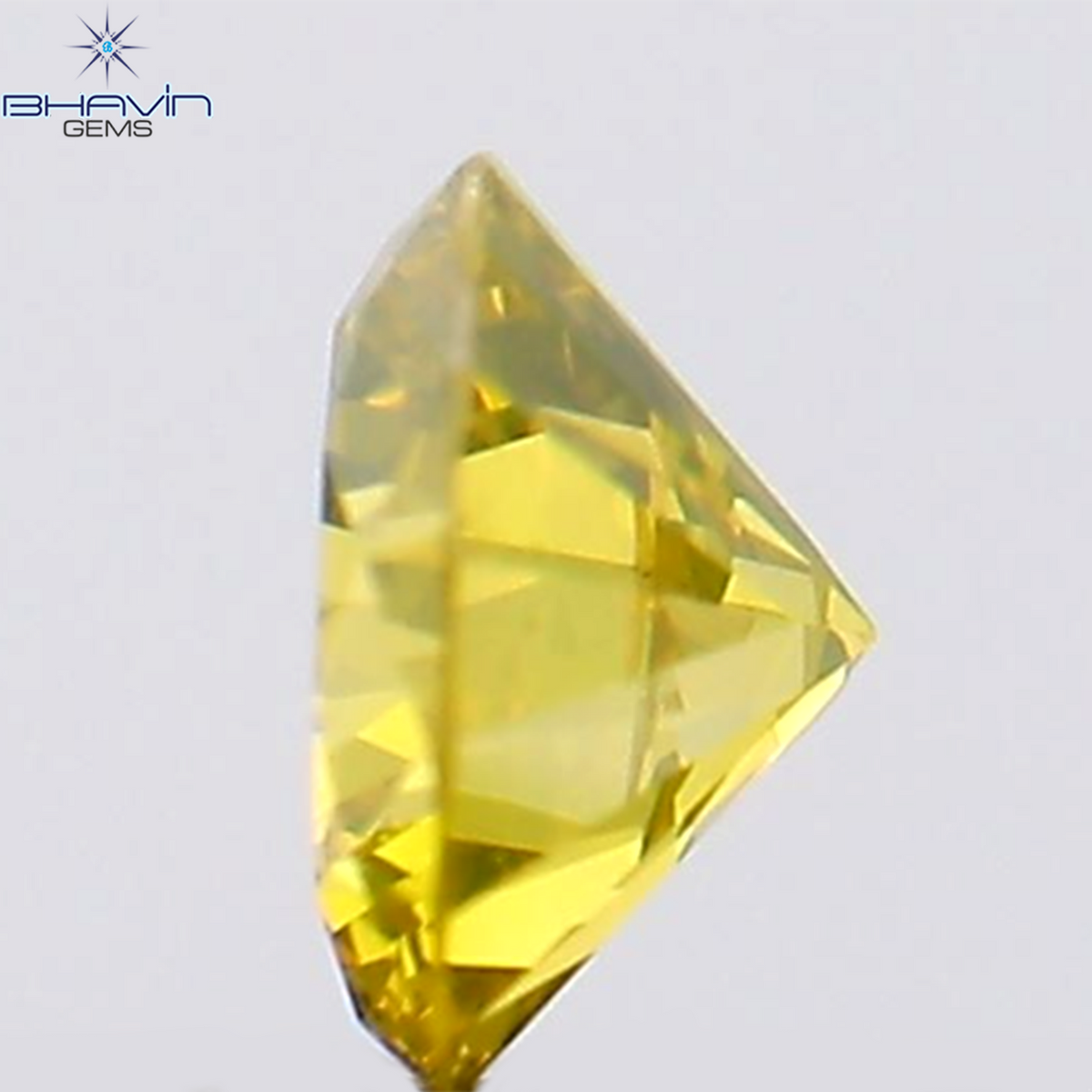 0.12 CT ラウンド シェイプ ナチュラル ダイヤモンド イエロー カラー SI1 クラリティ (3.27 MM)