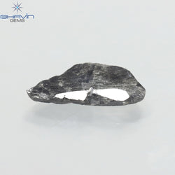 1.57 CT Slice Shape Natural Diamond Salt And Pepper Color I3 Clarity (13.40 MM)