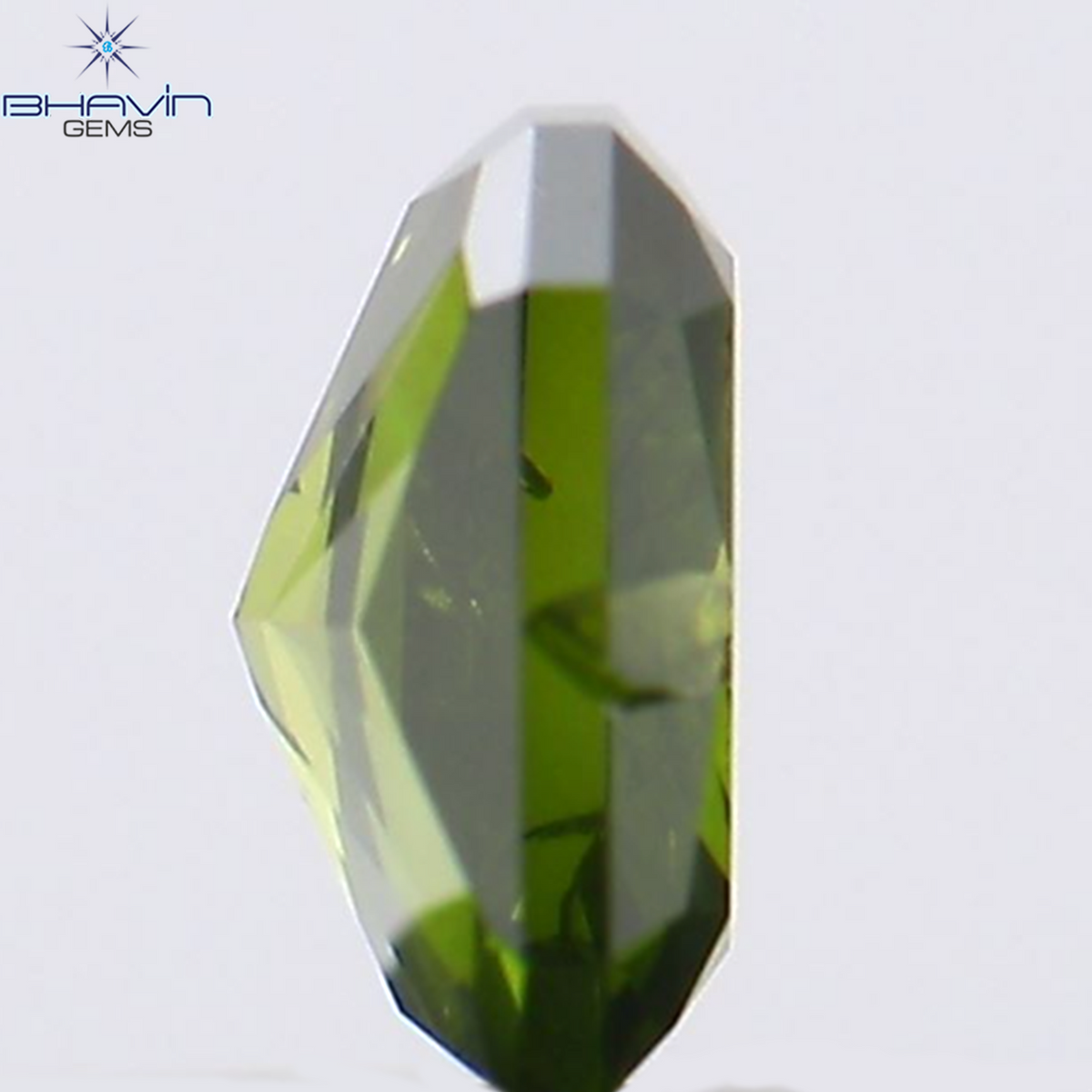 0.22 CT Natural Radiant Diamond Enhanced Green Color Clarity SI1 (3.88 MM)
