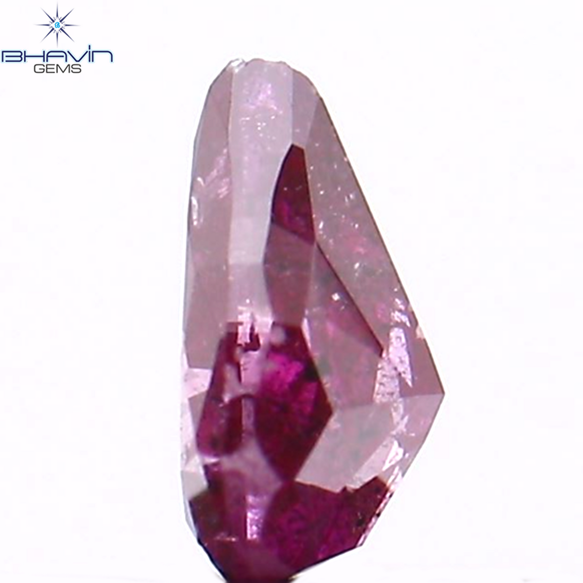0.25 CT Natural Pear Diamond Enhanced Pink Color Clarity I3 (4.76 MM)