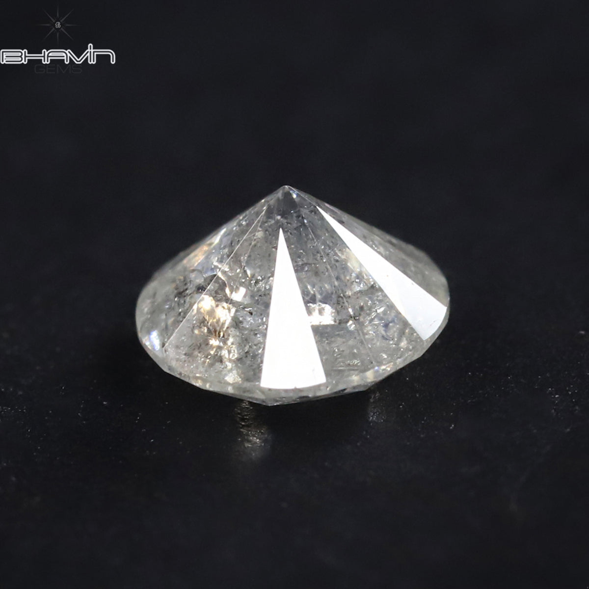 0.53 CT ラウンド シェイプ ナチュラル ルース ダイヤモンド ホワイト カラー I3 クラリティ (5.18 MM)