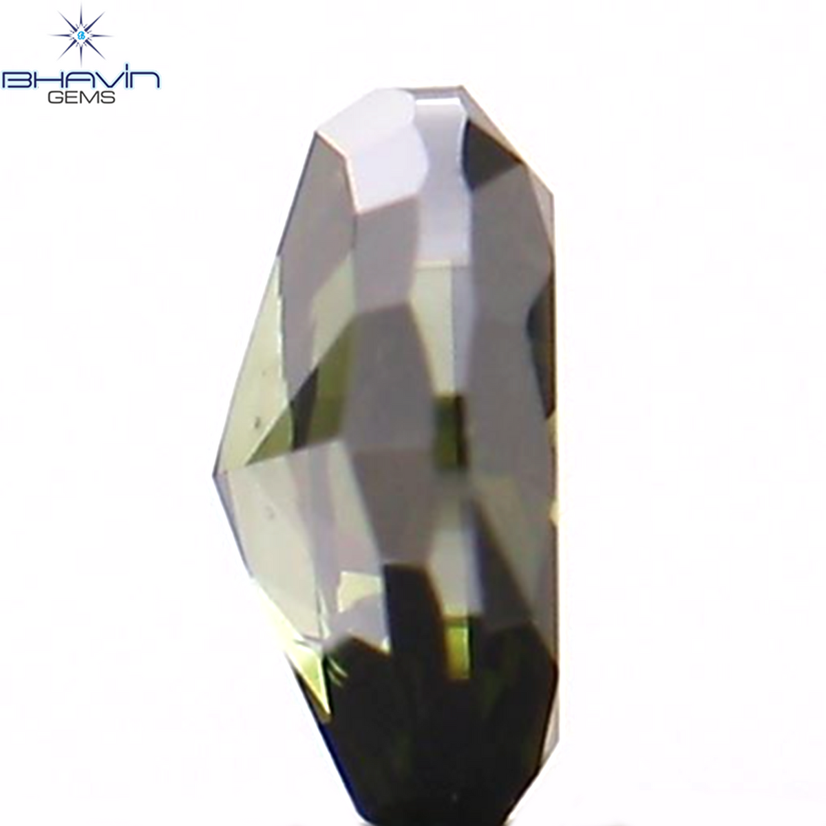 0.51 CT オーバル シェイプ ナチュラル ダイヤモンド グリーン カラー SI1 クラリティ (6.05 MM)