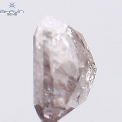 0.52 CT Radiant Shape Natural Diamond Pink Color I3 Clarity (4.63 MM)