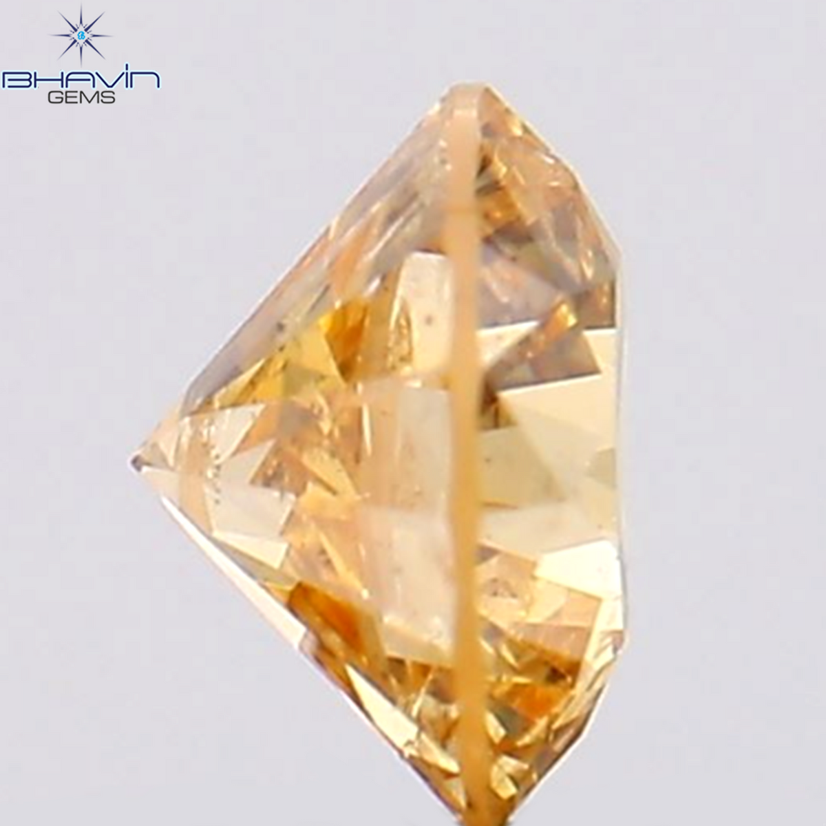 0.23 CT ラウンド シェイプ ナチュラル ダイヤモンド オレンジ色 VS2 クラリティ (0.23 MM)