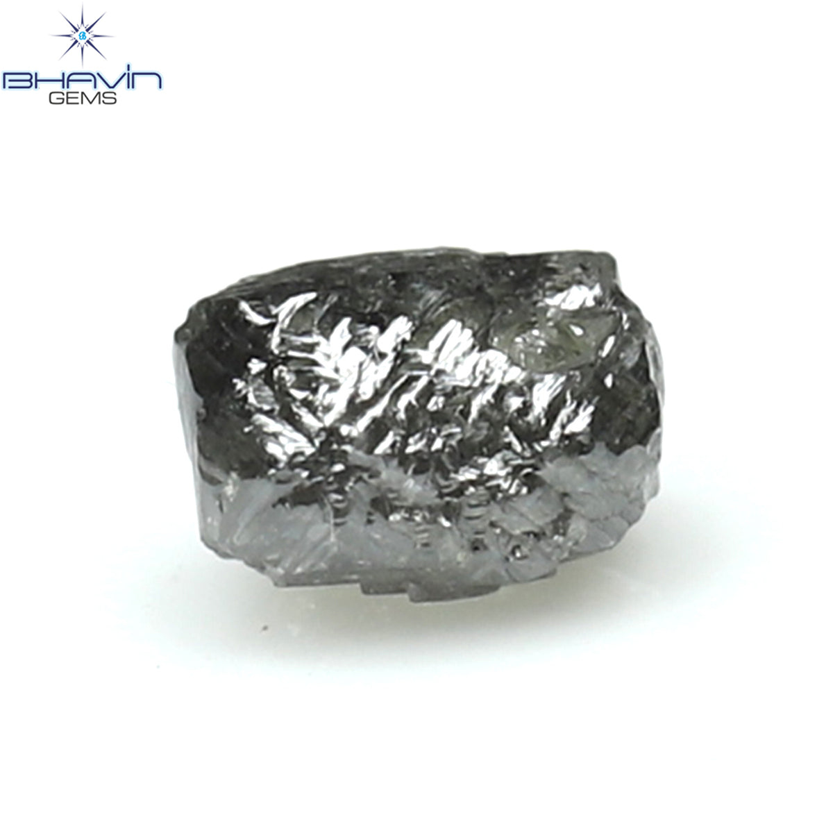 0.53 CT ラフシェイプ ナチュラル ダイヤモンド ソルト アンド ペッパー カラー I3 クラリティ (4.80 MM)