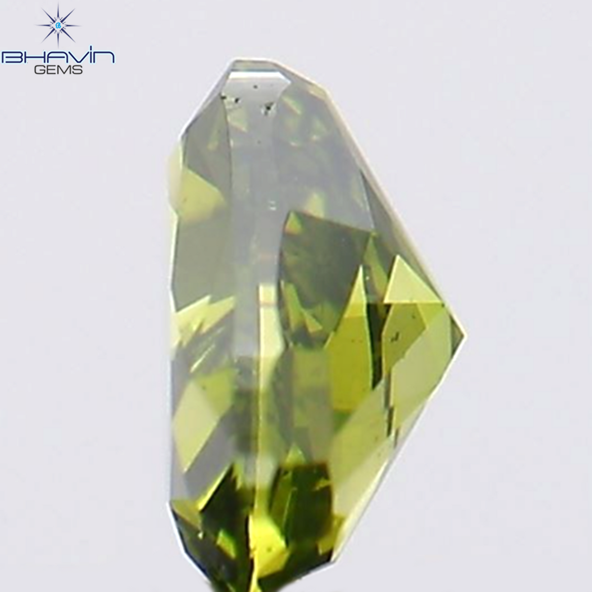 0.21 CT Natural Heart Diamond Enhanced Green Color Clarity VS1 (3.96 MM)