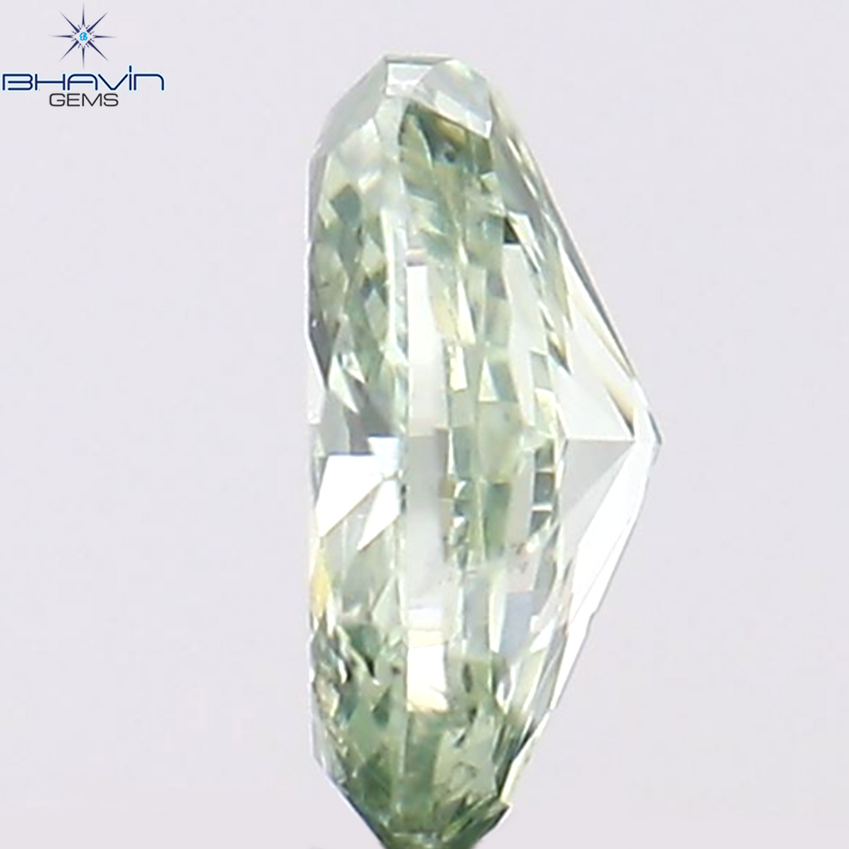 0.14 CT Natural Oval Diamond Enhanced Green Color Clarity SI1 (3.90 MM)